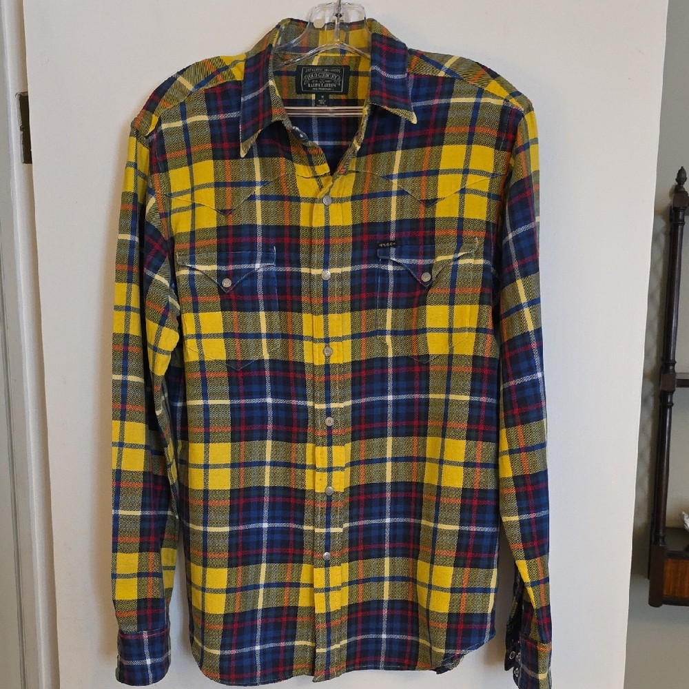 Vntg. Ralph Lauren  Men's Multicolor Plaid Button-Down Shirt